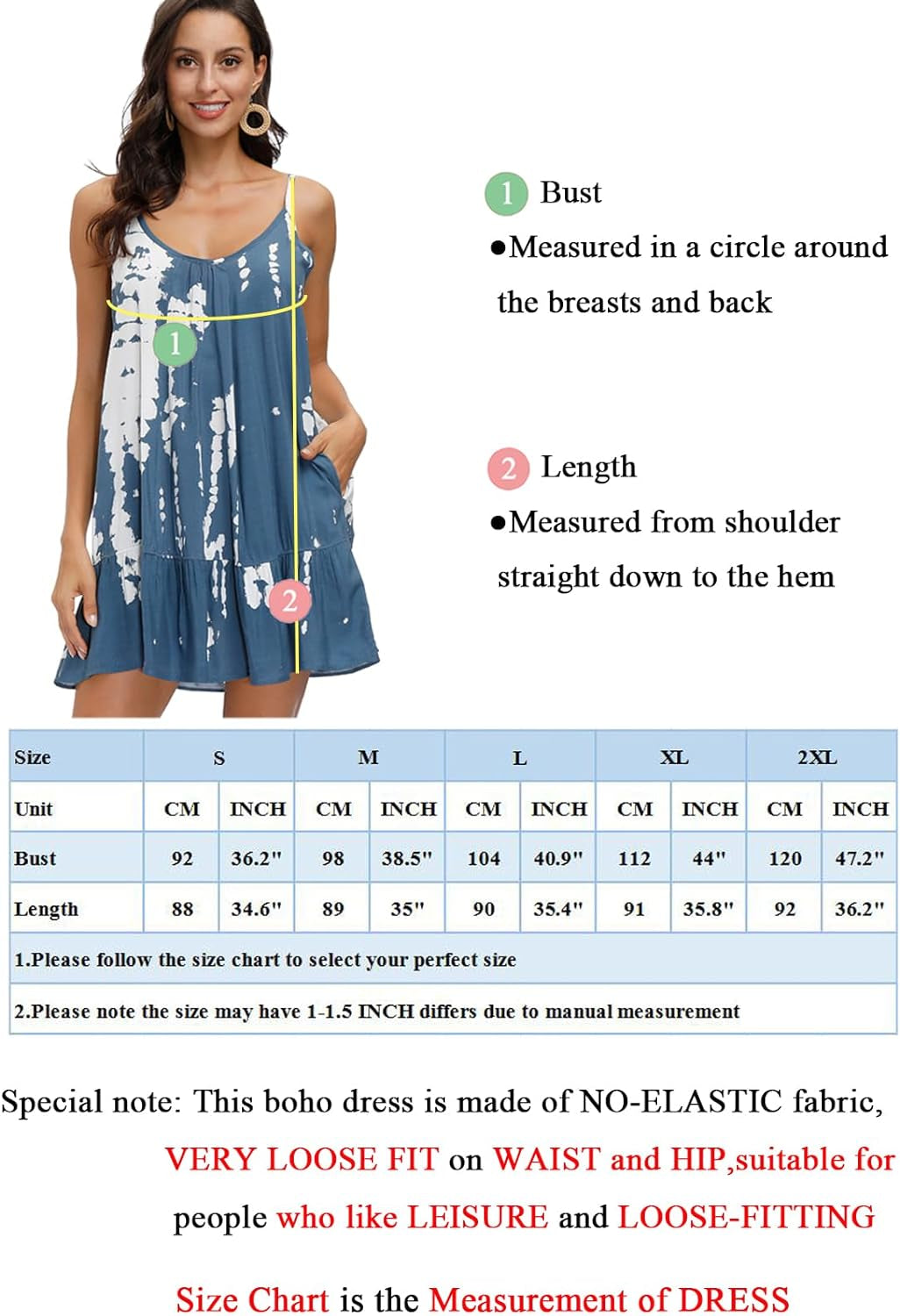 Women'S Spaghetti Strap Mini Dress V Neck Boho Floral Printed Casual Summer Beach Short Sundress with Pockets